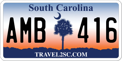 SC license plate AMB416