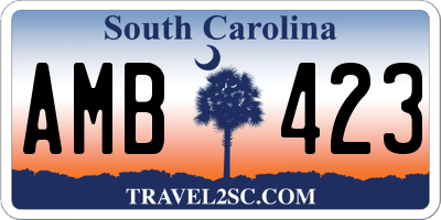 SC license plate AMB423