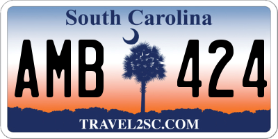 SC license plate AMB424