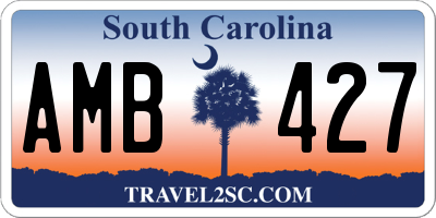 SC license plate AMB427