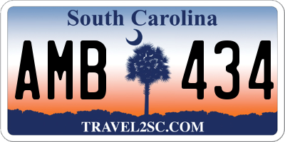 SC license plate AMB434