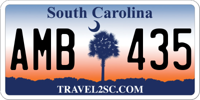 SC license plate AMB435