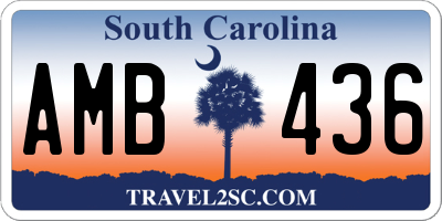 SC license plate AMB436