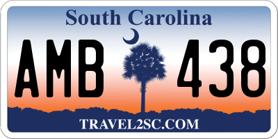 SC license plate AMB438