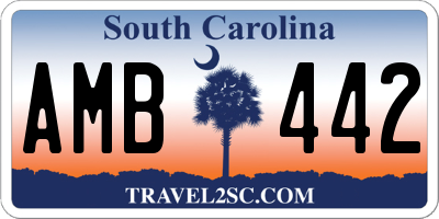 SC license plate AMB442