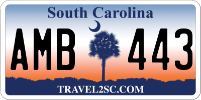 SC license plate AMB443