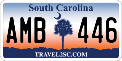 SC license plate AMB446