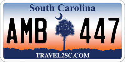 SC license plate AMB447