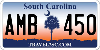 SC license plate AMB450