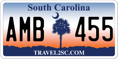 SC license plate AMB455