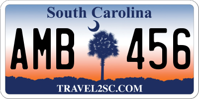 SC license plate AMB456