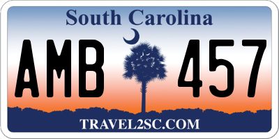 SC license plate AMB457