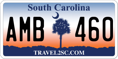 SC license plate AMB460