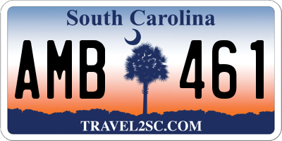 SC license plate AMB461
