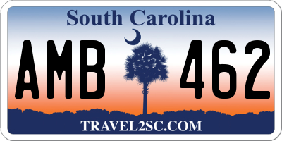 SC license plate AMB462