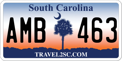SC license plate AMB463