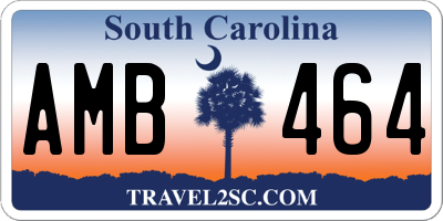 SC license plate AMB464