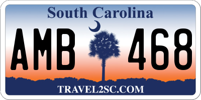 SC license plate AMB468