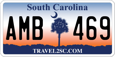 SC license plate AMB469