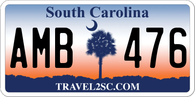 SC license plate AMB476