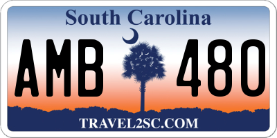 SC license plate AMB480