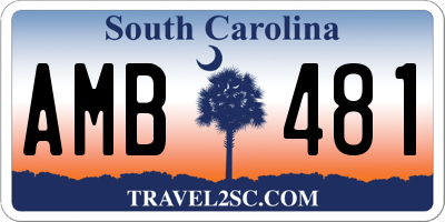 SC license plate AMB481