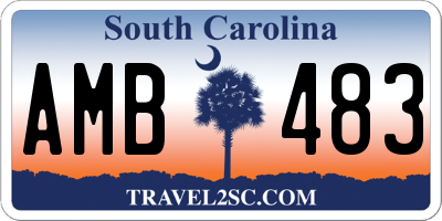 SC license plate AMB483