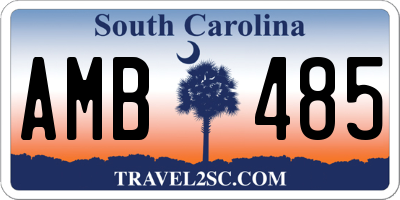 SC license plate AMB485