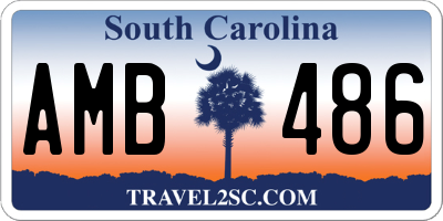 SC license plate AMB486