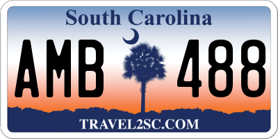 SC license plate AMB488