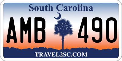 SC license plate AMB490