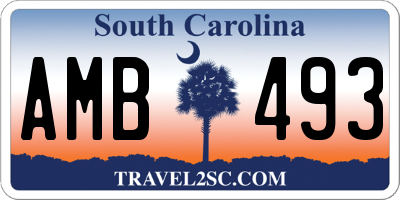 SC license plate AMB493
