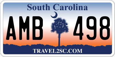 SC license plate AMB498