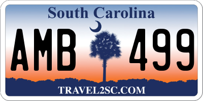 SC license plate AMB499