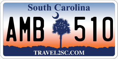 SC license plate AMB510