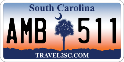 SC license plate AMB511