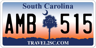 SC license plate AMB515