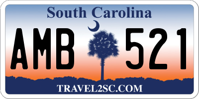 SC license plate AMB521