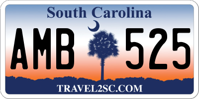 SC license plate AMB525