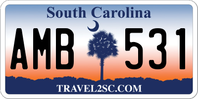 SC license plate AMB531