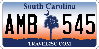 SC license plate AMB545