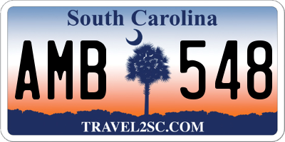 SC license plate AMB548