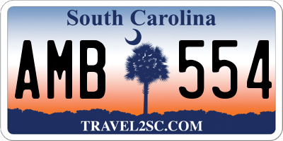 SC license plate AMB554