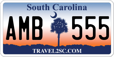 SC license plate AMB555