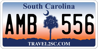 SC license plate AMB556