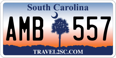 SC license plate AMB557
