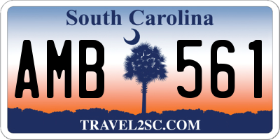SC license plate AMB561