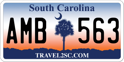 SC license plate AMB563