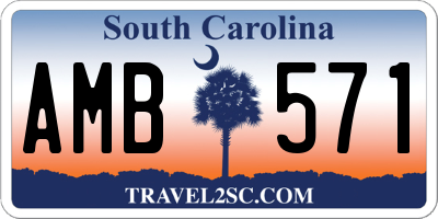 SC license plate AMB571