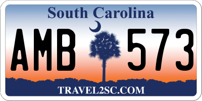 SC license plate AMB573